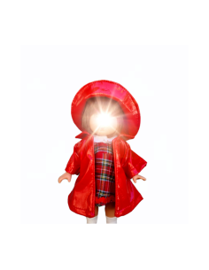 Impermeable rojo para Mariquita Perez
