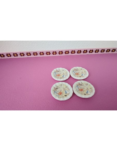 Platos decorados con calcos