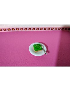 Tarta de galleta y kiwi.