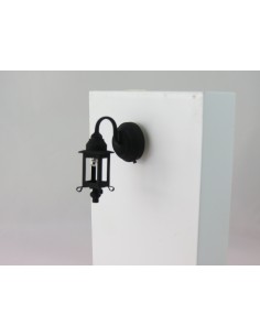 Aplique farol negro de led