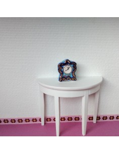 Reloj de mesa, porcelana azul
