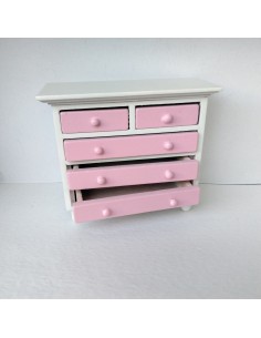 Comoda blanca y rosa 2