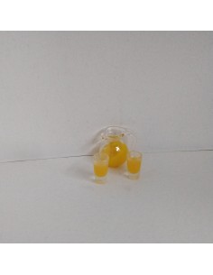 Jarra de cristal y 2 vasos,... 2
