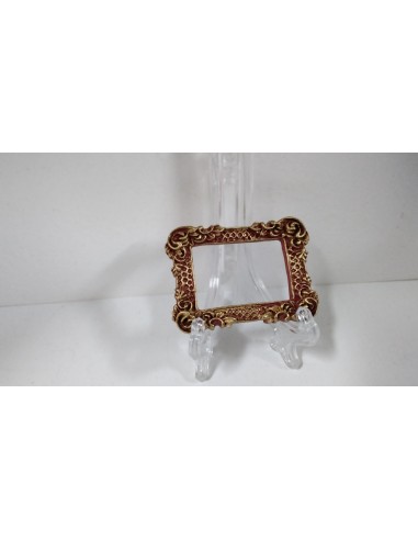 Marco de resina en burdeos y dorado