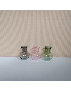 Jarrón de cristal, rosa,...