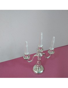 Candelabro color plata