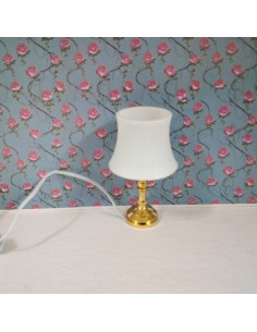 Lampara de mesa tulipa blanca