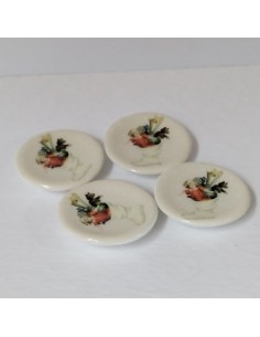 Platos con calco de Navidad