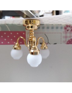 Lampara de techo 3 globos LED