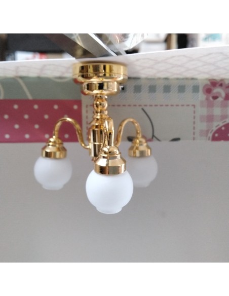 Lampara de techo 3 globos LED