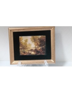 Cuadro paisaje y paspartú