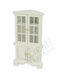 Vitrina blanca de rincón