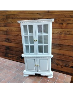 Vitrina blanca de rincón 2