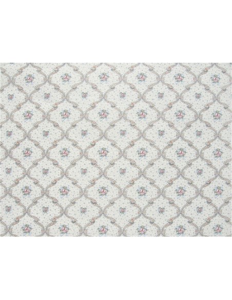 Papel fondo blanco y pequeñas florecitas