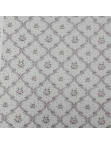 Papel fondo blanco y pequeñas florecitas