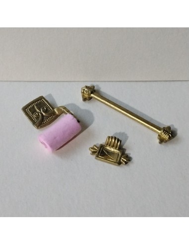 Set de baño, toallero, papel y jabonera