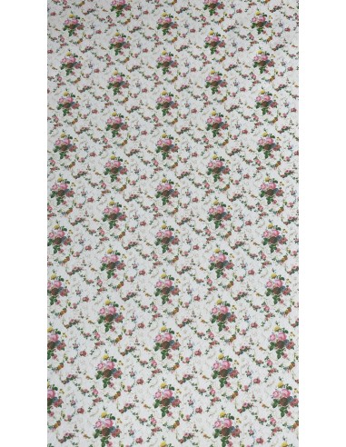 Papel fondo crema con mini florecitas...