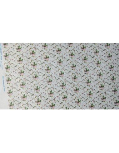 Papel fondo crema con mini florecitas...