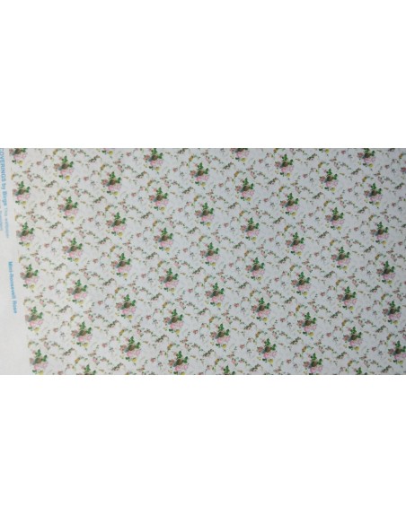 Papel fondo crema con mini florecitas de colores