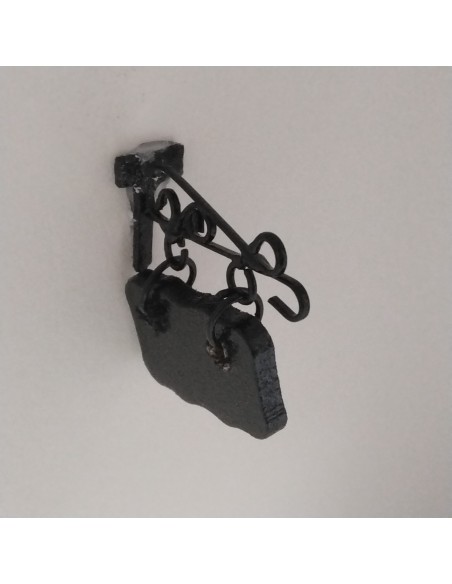 Cartel de metal y madera para tienda