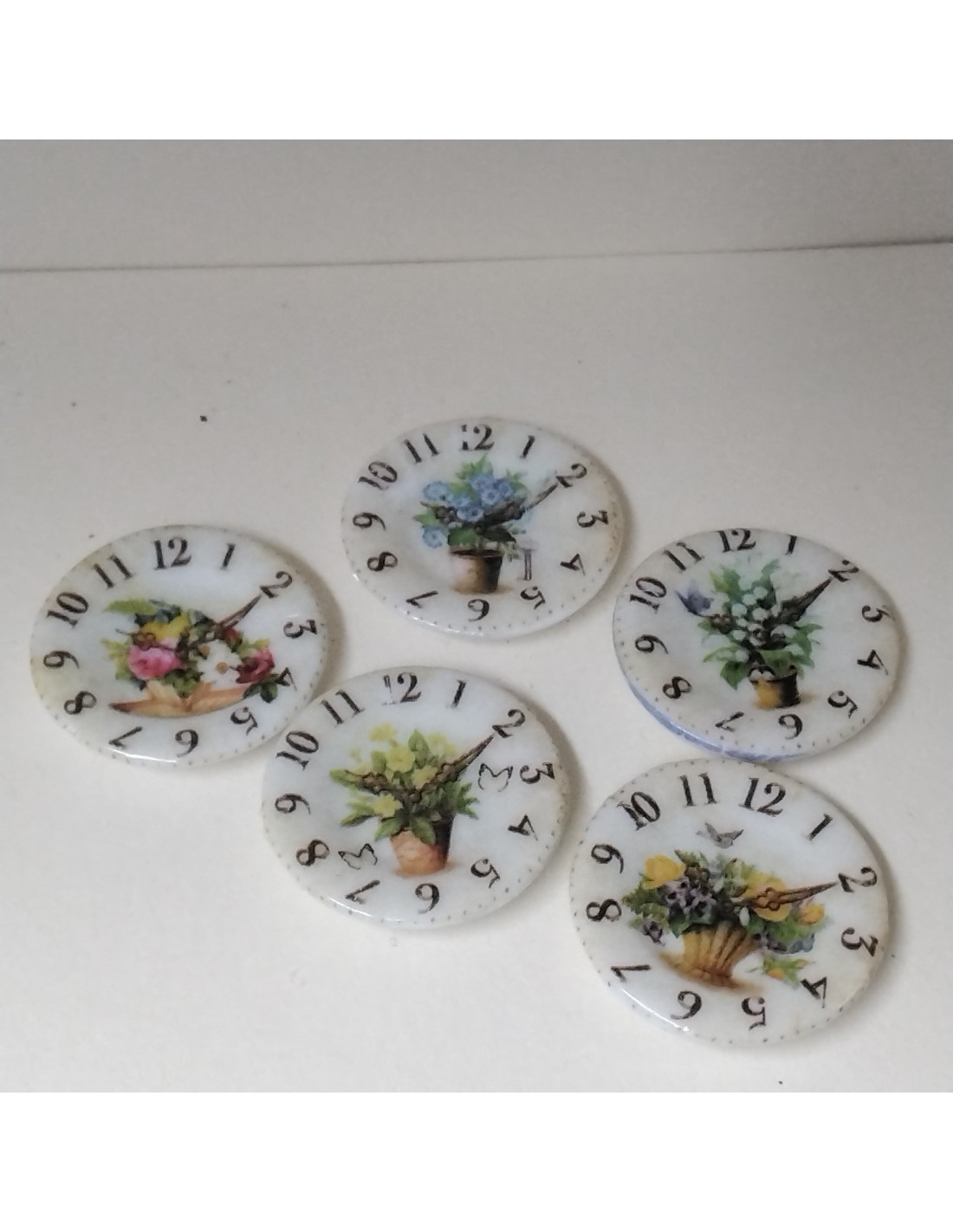 Reloj de cerámica para cocina con decoraciones frutales