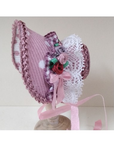 Sombrero victoriano en rosa antiguo