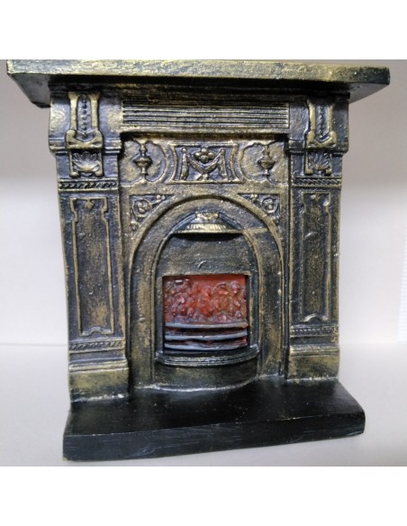 Chimenea de resina, decorada