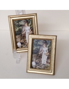 Cuadro de dama y cisne