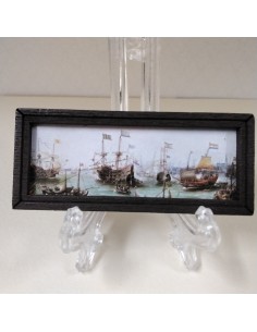 Cuadro con marco fino color...