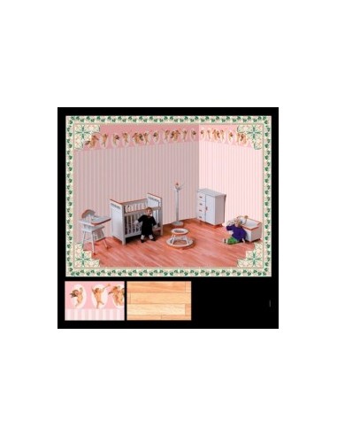 Papel para pared de habitación infantil