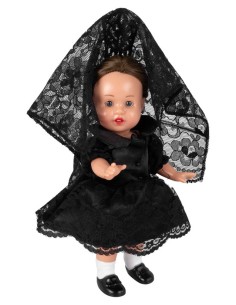 Vestido de mantilla y teja