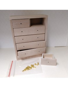 Comoda de cajones sin pintar