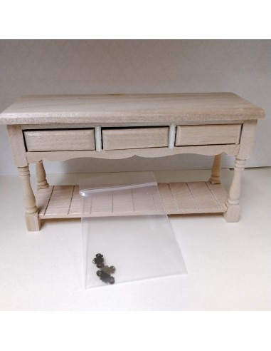 Mesa sin pintar, madera natural