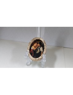 Cuadro ovalado dorado