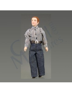 Caballero camisa de rayas y...