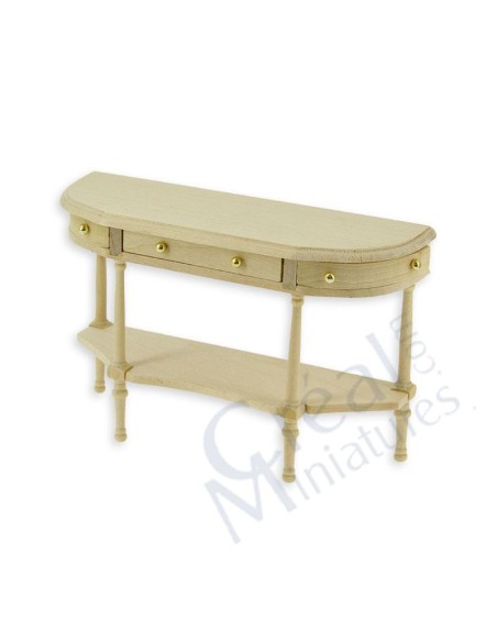Consola para entrada, en madera natural para pintar