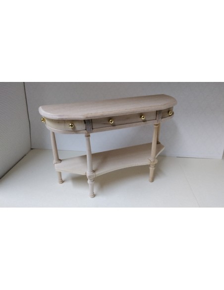 Consola para entrada, en madera natural para pintar