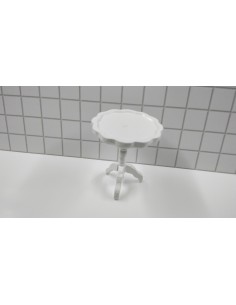 Mesa auxiliar en madera blanca 2