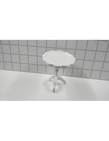 Mesa auxiliar en madera blanca