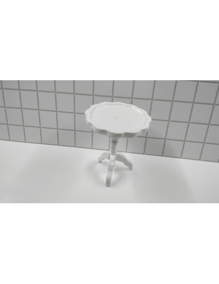 Mesa auxiliar en madera blanca