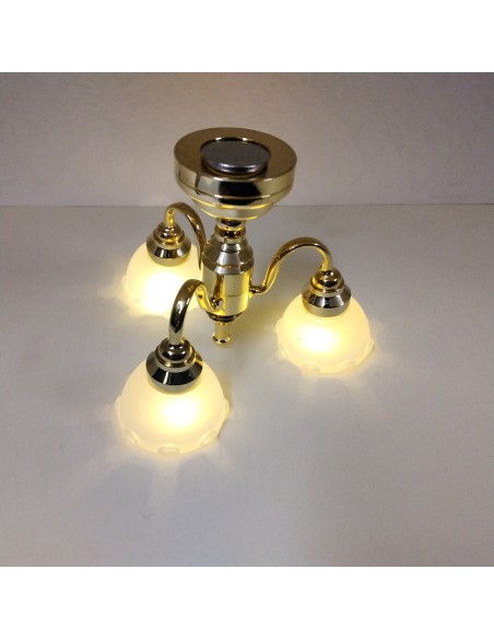 Lampara de techo LED, (PILAS) 3 brazos