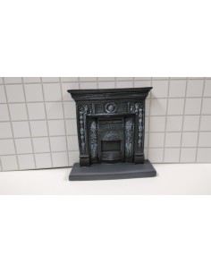 Chimenea de resina en gris...