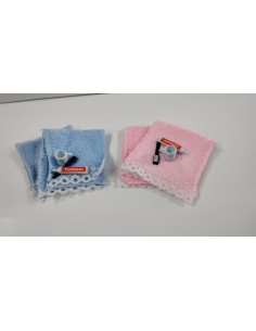Toalla celeste y set...