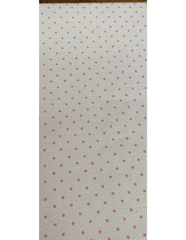 Papel blanco con lunares en rosa