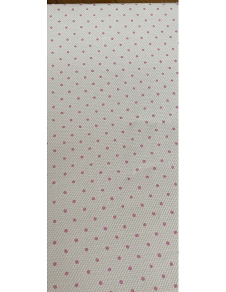 Papel blanco con lunares en rosa