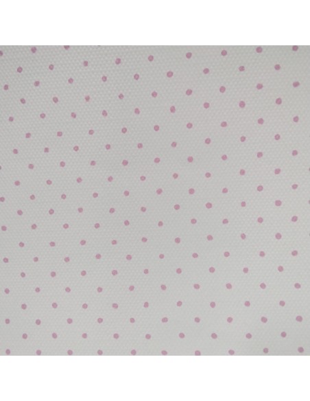 Papel blanco con lunares en rosa