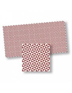 Suelo hidráulico tonos rojos