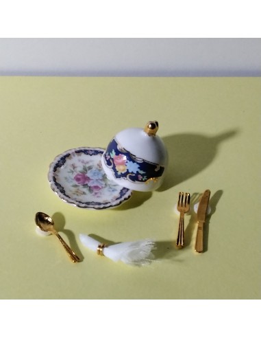 Set de servicio de cena para uno