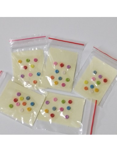 Botones de colores surtidos de 4mm 10...