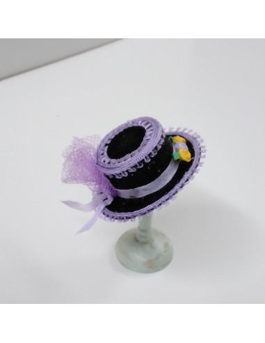 Sombrero victoriano malva soporte...